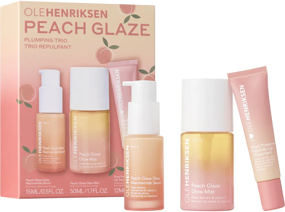 OLEHENRIKSEN Peach Glaze Plumping Trio - Набор для ухода за кожей лица