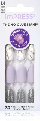 KISS imPRESS The No Glue Mani Medium - Самоклеящиеся искусственные ногти Climb Up, 30 шт