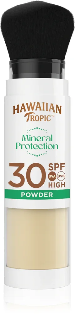 Hawaiian Tropic Mineral Protection Powder Brush - Водостойкий солнцезащитный порошок для загара SPF 30, 4.25 г