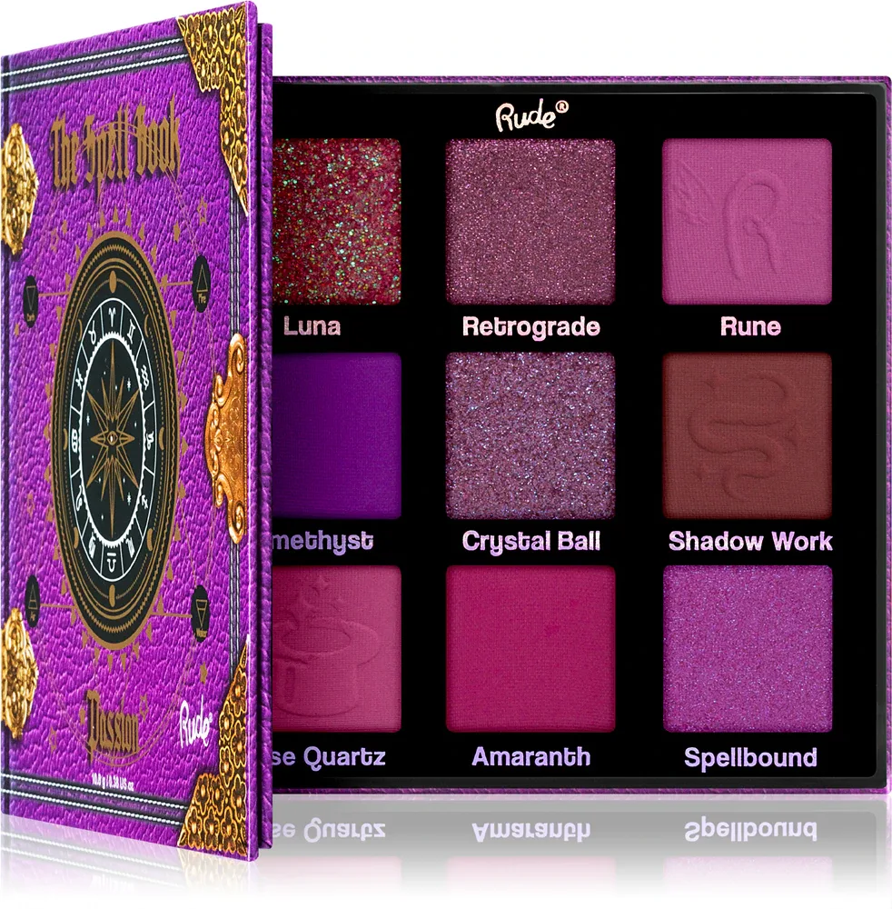 Rude Cosmetics The Spell Book - Палетка теней для век: палетка теней для век, 10.8 г, оттенок Passion