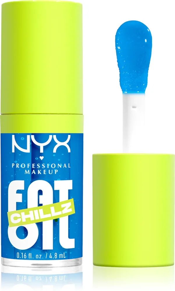 NYX Professional Makeup Fat Oil Chillz - Блеск для губ с охлаждающим эффектом, 4.8 мл, оттенок Polar Peppermint