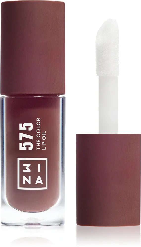 3INA The Color Lip Oil - Блеск для губ: олейк навилжающий до уст, 4 мл, оттенок 575 - Coffee brown, sheer
