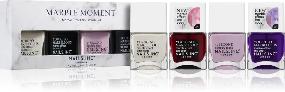 Nails Inc. Marble Moment - Набор лаков для ногтей