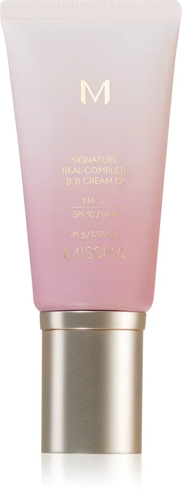 Missha M Signature Real Complete Ex - Крем ВВ для идеальной кожи, восстанавливающий ее ровный тон SPF 30, 45 г, оттенок No.21
