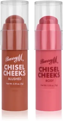 Barry M Chisel Cheeks - Румяна для щек в креме в стике duo balení, 2 г