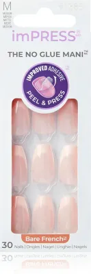 Накладные ногти KISS imPRESS The No Glue Mani самоклеящиеся, 30 шт