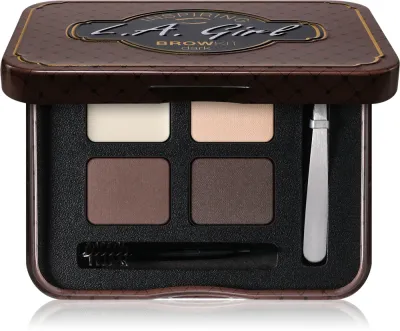 Палетка для бровей L.A. Girl Cosmetics Inspiring с воском и зеркальцем, три оттенка, 5,5 г