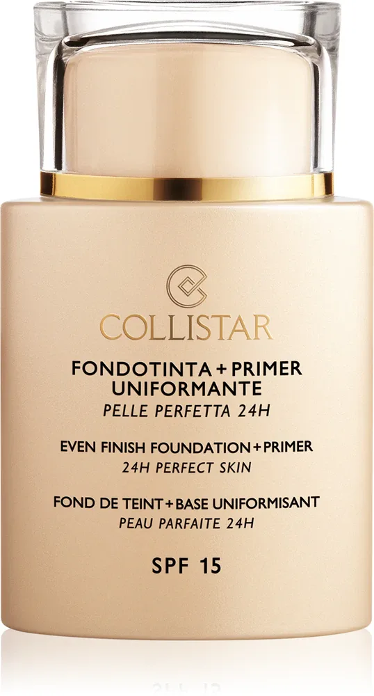 Collistar Even Finish Foundation+Primer 24h Perfect Skin - Основа под макияж SPF 15, 35 мл, оттенок 5 Amber
