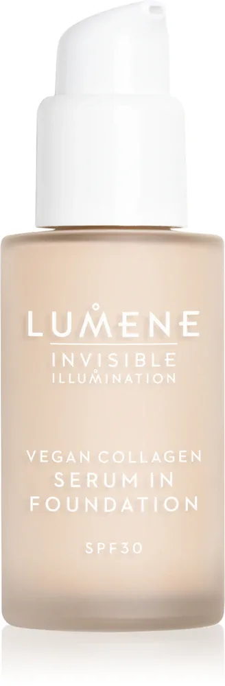 Lumene Invisible Illumination Vegan Collagen Serum in Foundation - Легкий питательный тональный крем, 30 мл, оттенок SPF 30 00
