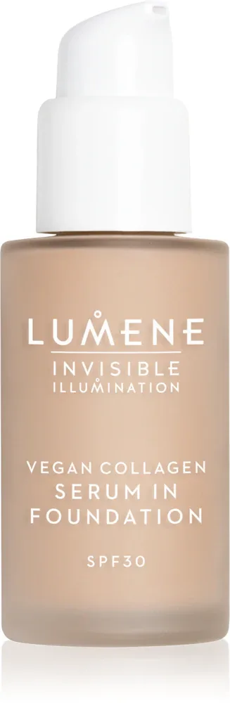 Lumene Invisible Illumination Vegan Collagen Serum in Foundation - Легкий питательный тональный крем, 30 мл, оттенок SPF 30 2
