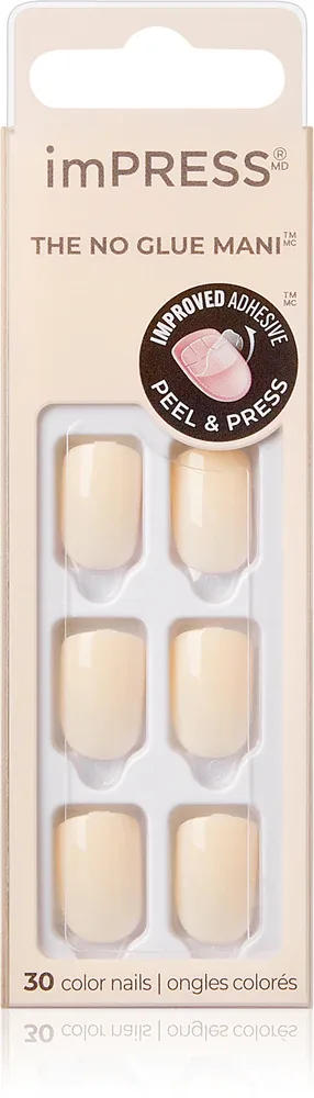 KISS imPRESS The No Glue Mani Short - искусственные ногти Point Pink, 30 шт