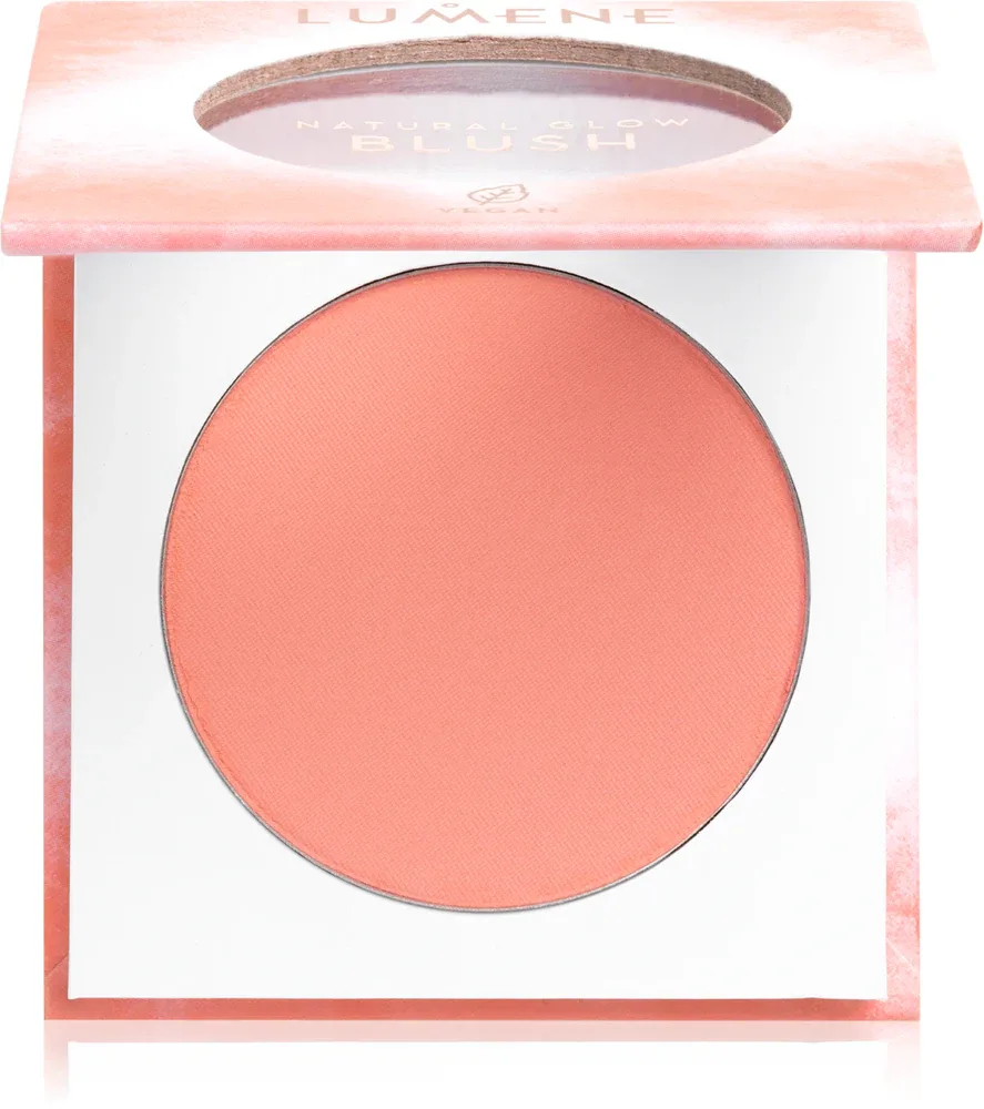 Lumene Natural Glow - Пудровая румяна, 4 г, оттенок 1 Coral Glow