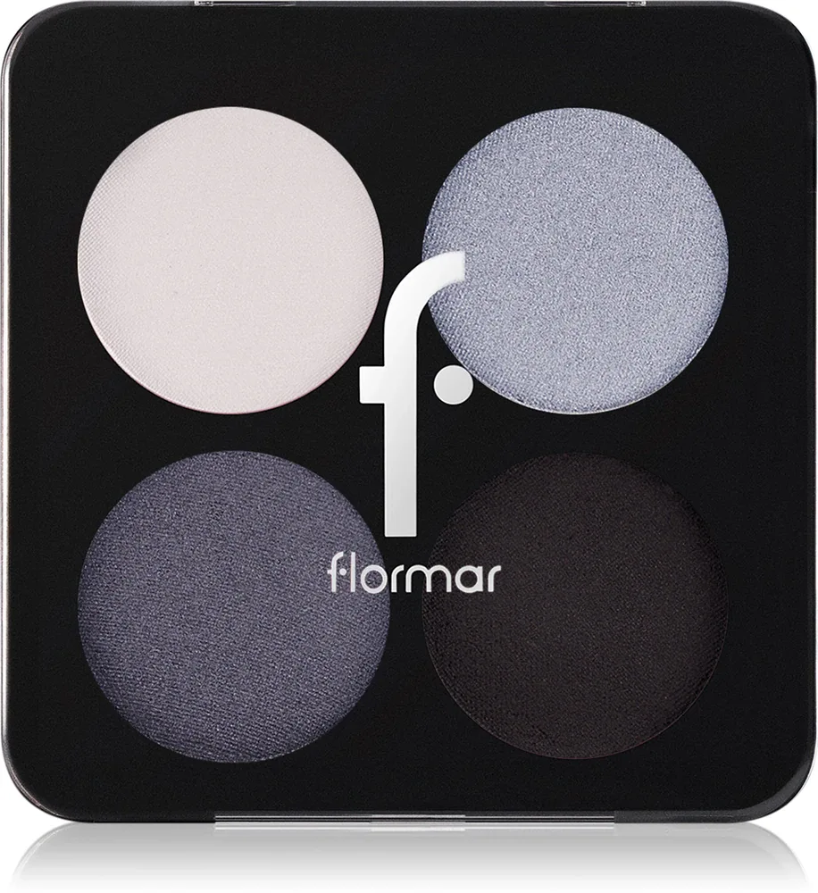 flormar Color Eyeshadow Palette - Палетка теней для век, 6 г, оттенок 002 Black Dust
