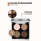 flormar Color Eyeshadow Palette - Палетка теней для век, 6 г, оттенок 004 Swiss Chocolate — фото 3