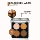 flormar Color Eyeshadow Palette - Палетка теней для век, 6 г, оттенок 003 Bronze Goddess — фото 3