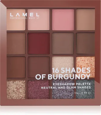 LAMEL 16 Shades of Burgundy - Палетка теней для век: палетка теней для век, 16 г