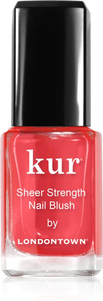 LONDONTOWN Kur Sheer Strength Nail Blush - Лак для ногтей, тонизирующий уход для укрепления и придания сияния, 12 мл, оттенок Poppy