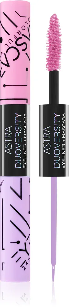 Astra Make-up Duoversity - Тушь для ресниц и подводка 2 в 1, 2 мл, оттенок 05 X-Tatic Fairy