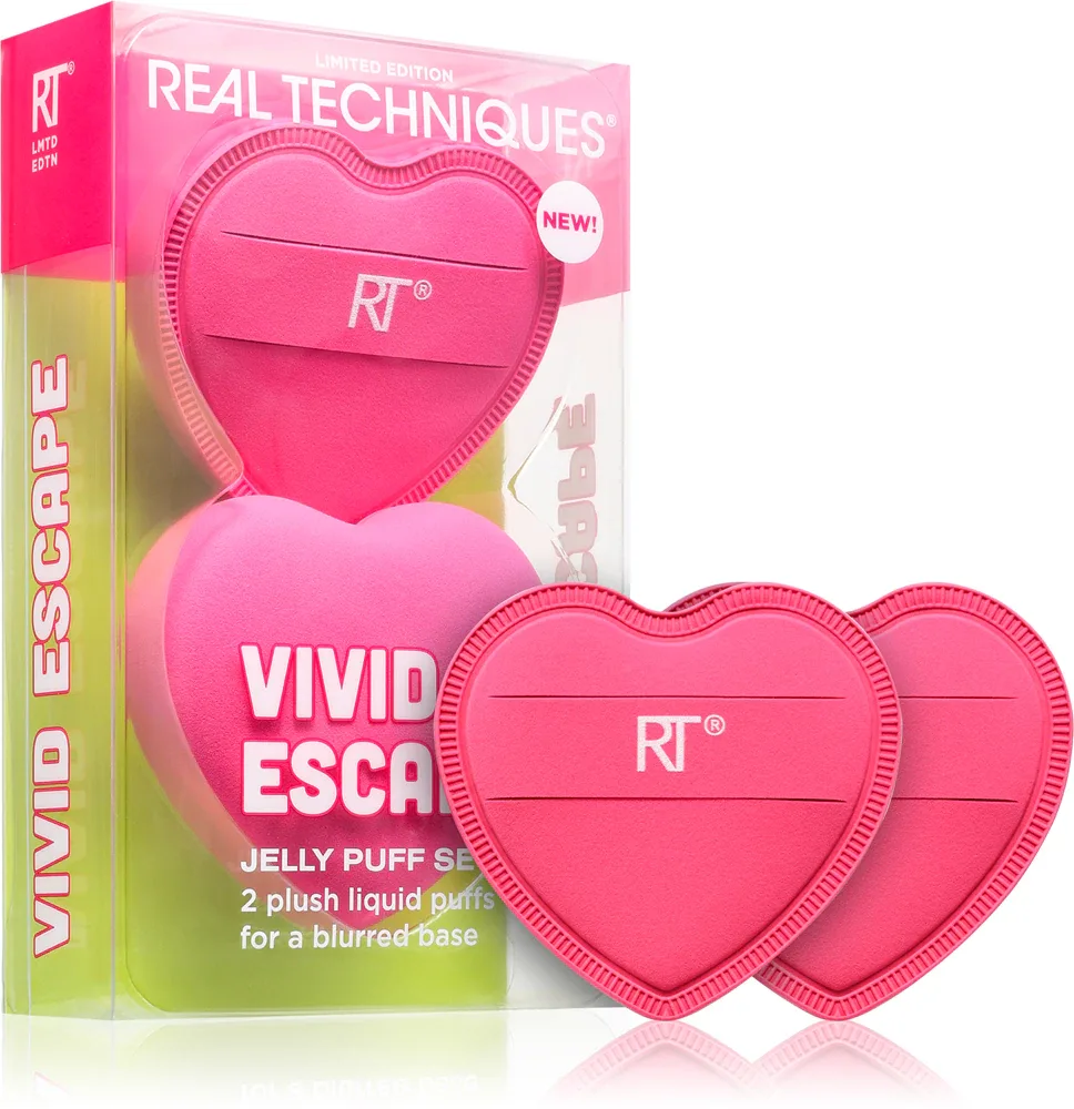Real Techniques Vivid Escape All About that Base Puff Set - Губка для макияжа, 2 шт