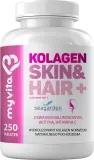 Таблетки MyVita Kolagen Skin Hair+ для кожи и волос, без вкуса, 250 таблеток — фото 1