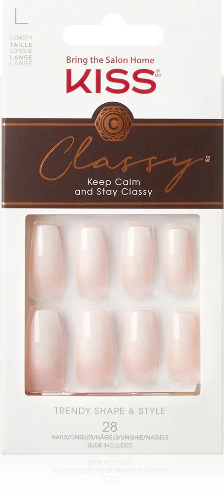 KISS Classy Nails Be-you-tiful - искусственные ногти Long, 28 шт