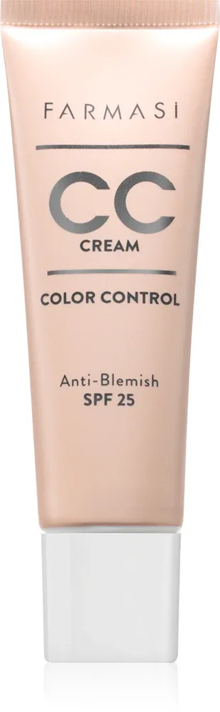 Farmasi Color Control - Розовый крем CC SPF 25, 30 мл, оттенок 01 Light