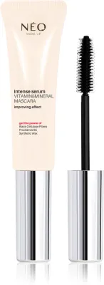 NEO MAKE UP Intense Serum Vitamin & Mineral Mascara - Питательная тушь для ресниц для стимуляции роста ресниц, 9 мл