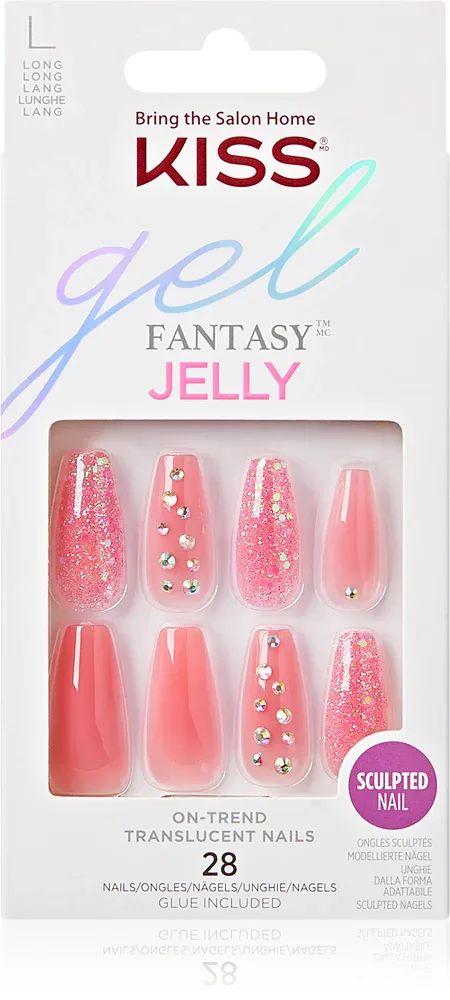 KISS Gel Fantasy Jelly - искусственные ногти, 28 шт