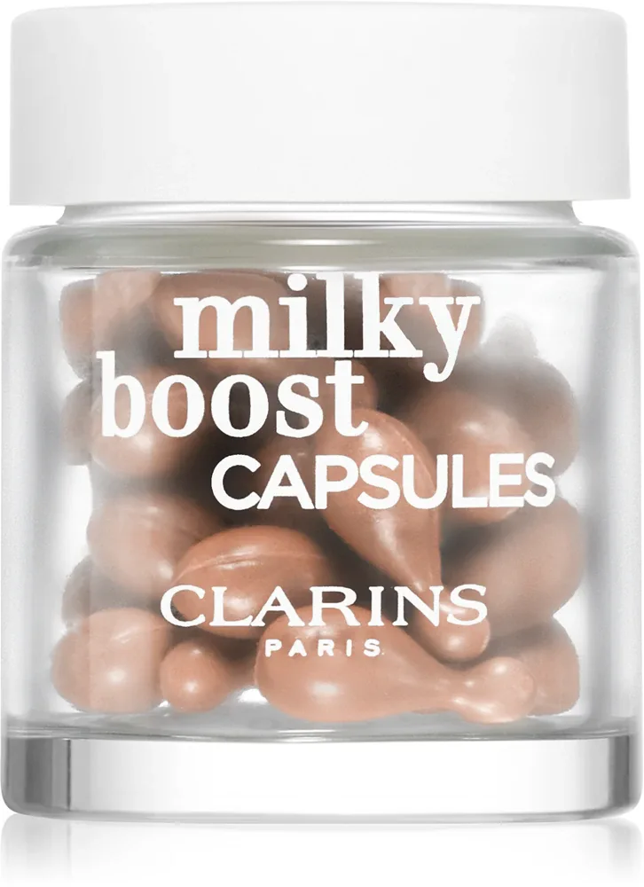 Clarins Milky Boost Capsules - Тональная основа, осветляющая капсула, 30 мл, оттенок 05