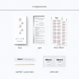 ohora Gel Nail Sticker N Basic Nails no.3 - Наклейки на ногти, 30 шт, оттенок NBS-003 — фото 6