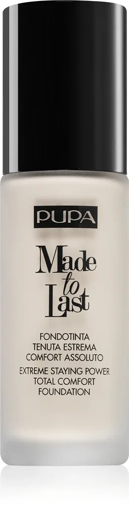 PUPA Milano Made to Last - Долговременное тональное средство в жидкой форме, 30 мл, оттенок 010 Porcelain