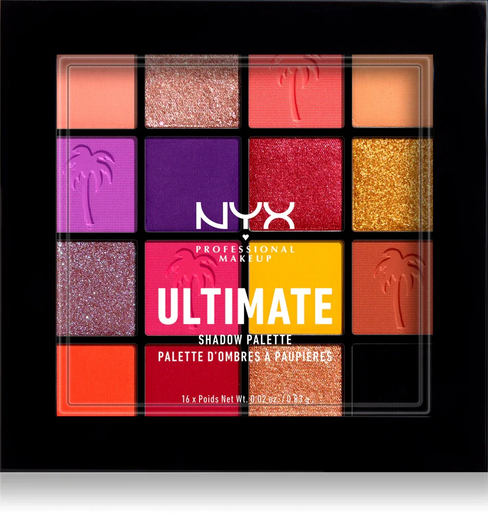 NYX Professional Makeup Ultimate Shadow Palette - Палетка теней для век: палетка теней для век, 16 г, оттенок 13 - Festival