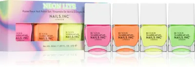 Nails Inc. Neon Lite Nail Polish Set - Набор лаков для ногтей, 4 мл