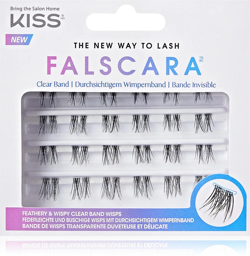 Накладные ресницы KISS Falscara The New Way to Lash из синтетического волокна, 24 шт