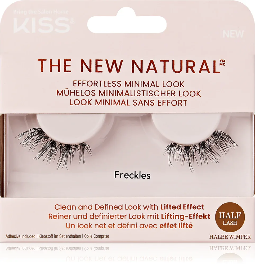 Накладные ресницы KISS The New Natural Effortless Minimal Look с клеем в комплекте, 2 шт