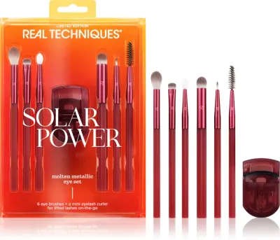 Real Techniques Solar Power Metallic Eye Set - Набор кистей для глаз, 7 шт