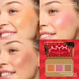 NYX Professional Makeup Holiday Buttermelt - Палетка для лица, 3 г, оттенок Light/Medium — фото 3