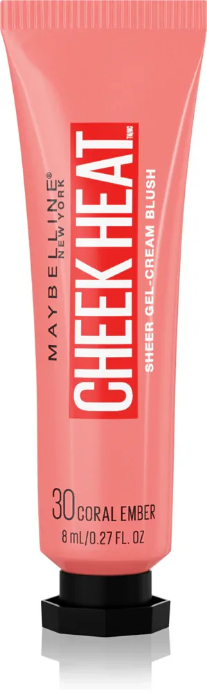 MAYBELLINE NEW YORK Face Studio Cheek Heat - Румяна для щек в креме, 10 мл, оттенок 30 Coral Ember