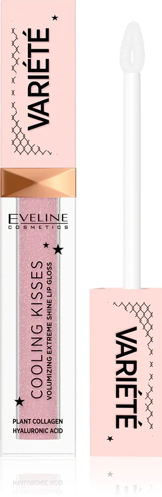 Eveline Cosmetics Variete Cooling Kisses - Увлажняющий блеск для губ с охлаждающим эффектом, 6.8 мл, оттенок 02 Sugar Nude