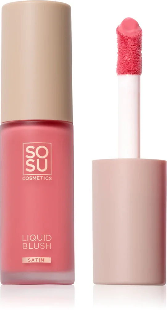 SOSU Cosmetics Liquid Blush Satin - Румяна в жидкой форме, 9 мл, оттенок Pink Pop