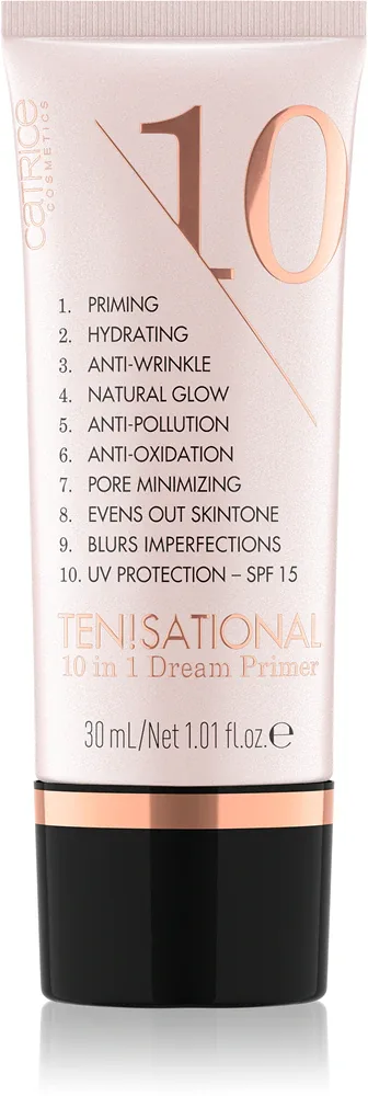 Catrice Ten!sational - База под макияж, подклад SPF 15, 30 мл, оттенок TEN!SATIONAL 10 IN 1 DREAM PRIMER