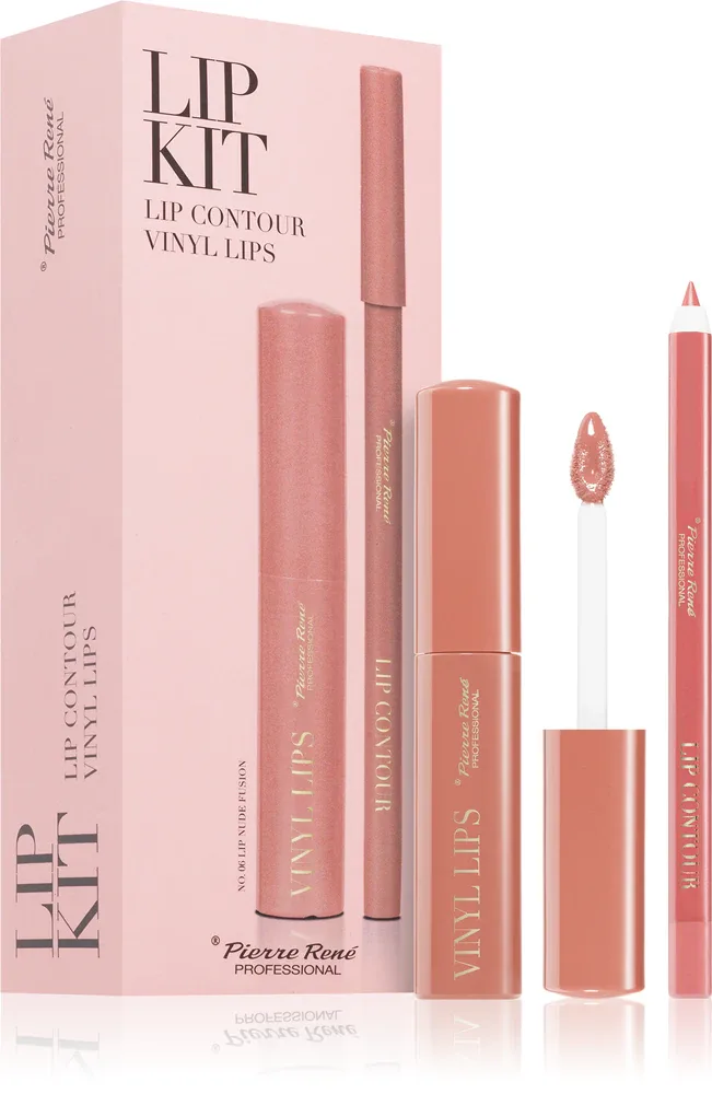 Pierre Rene Professional Lip Kit - Подарочный набор для губ, 2 шт, оттенок 06 Nude Fusion
