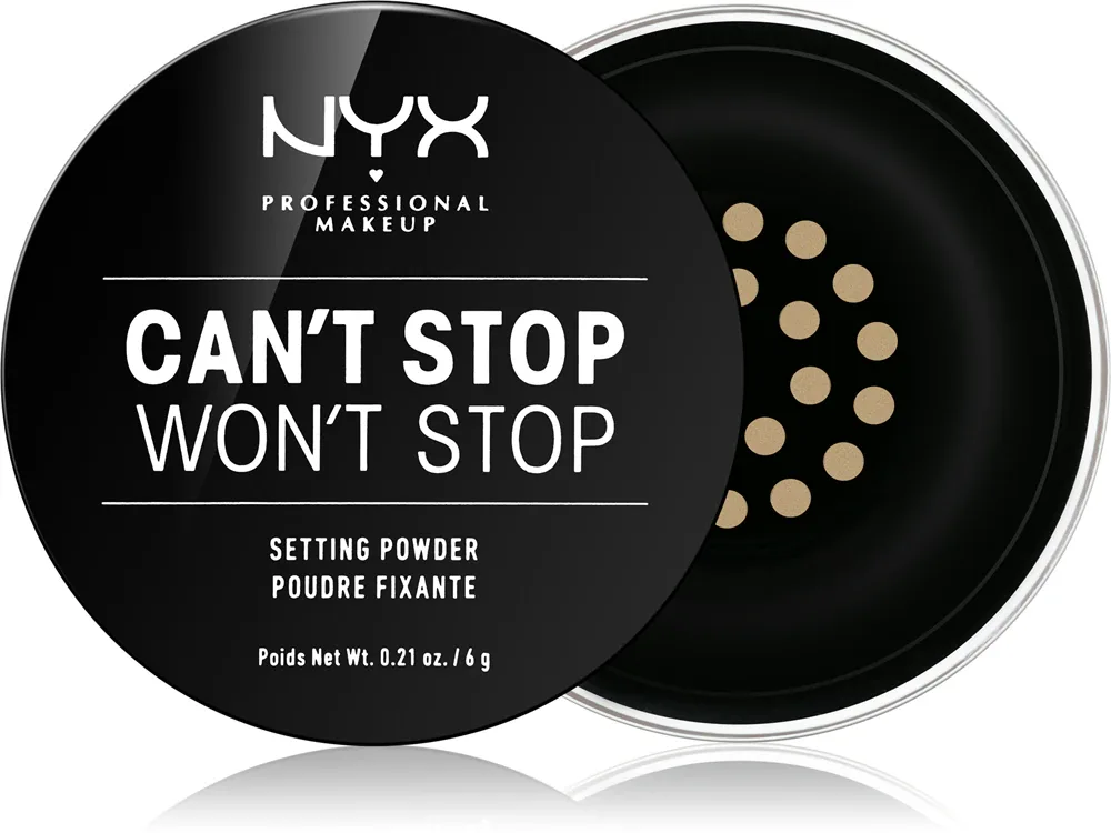 NYX Professional Makeup Can't Stop Won't Stop - Пудра сыпучая, 6 г, оттенок 02 Light-medium