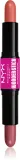 NYX Professional Makeup Wonder Stick Cream Blush - Палетка двустороннего стика для контурирования, 2 г, оттенок 02 Honey Orange N Rose — фото 1