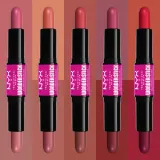 NYX Professional Makeup Wonder Stick Cream Blush - Палетка двустороннего стика для контурирования, 2 г, оттенок 01 Light Peach and Baby Pink — фото 5
