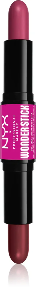 NYX Professional Makeup Wonder Stick Cream Blush - Палетка двустороннего стика для контурирования, 2 г, оттенок 04 Deep Magenta N Ginger