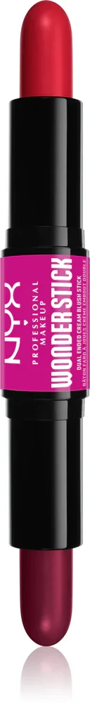 NYX Professional Makeup Wonder Stick Cream Blush - Палетка двустороннего стика для контурирования, 2 г, оттенок 05 Bright Amber and Fuchsia