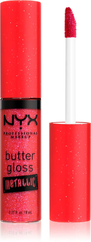NYX Professional Makeup Butter Gloss Metallic - Металлический блеск для губ, 8 мл, оттенок 09 Blood