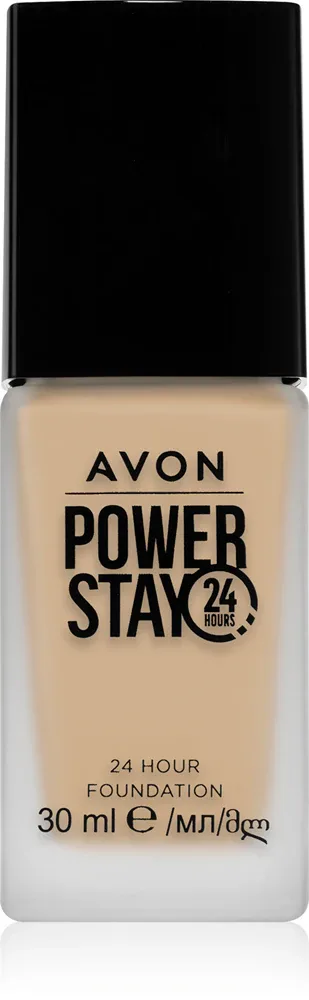 Avon Power Stay 24h - Тональная основа с матовым покрытием, 30 мл, оттенок 120 N Porcelain
