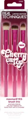 Real Techniques Cherry On Top MesmerEyes - Набор кистей для макияжа глаз, 3 шт